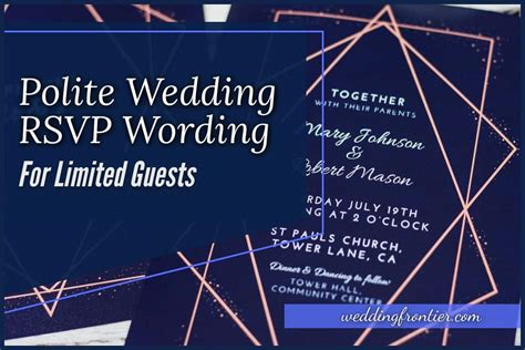 How To Word Limited Wedding Guests In An Rsvp .
